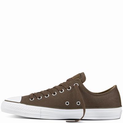 Converse Ctas Pro Suede Backed Twill Low Tops Mens - White Shoes (640CBHGR)